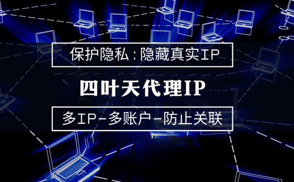 【拉萨代理IP】代理服务器的类型有哪些？四叶天代理IP怎么样